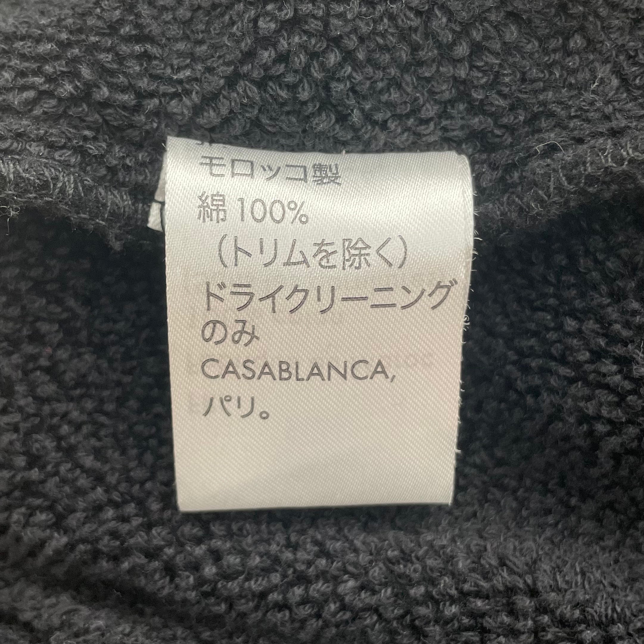 CASABLANCA/Fleece Jkt/S/Cotton/BLK/apre boa track