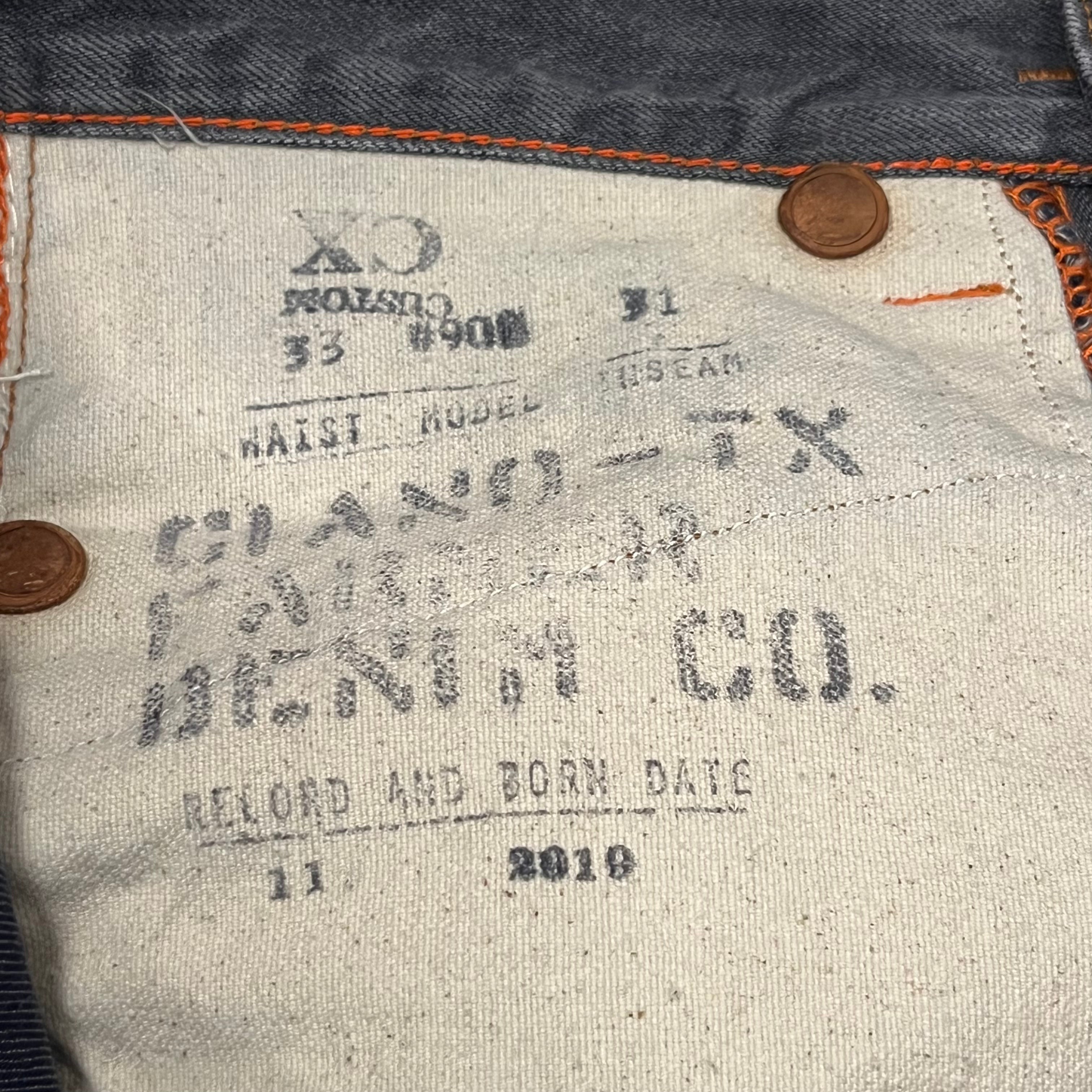 Vintage/Straight Pants/33/Denim/IDG/Ciano Farmer Denim Selvedge