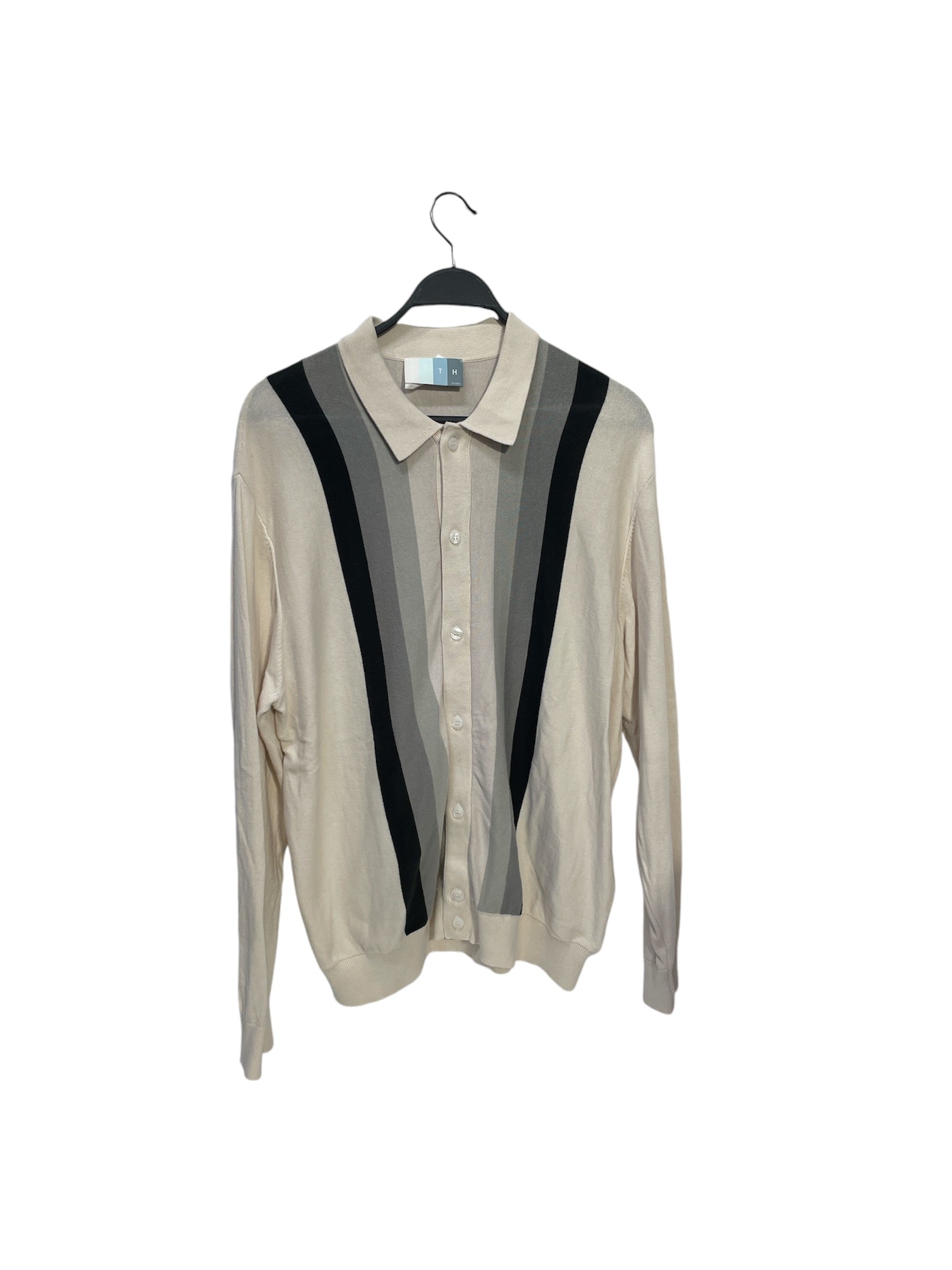 image of KITH/LS Shirt/M/Cotton/WHT/Stripe/