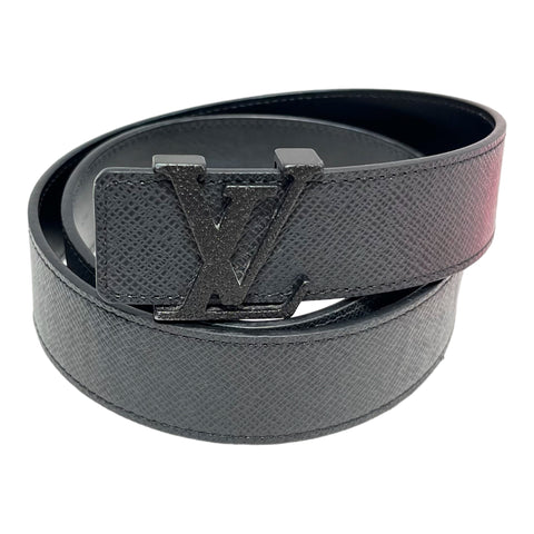 Louis Vuitton Sunset Initiales Monogram Eclipse Belt Black Buckle Size 90/36