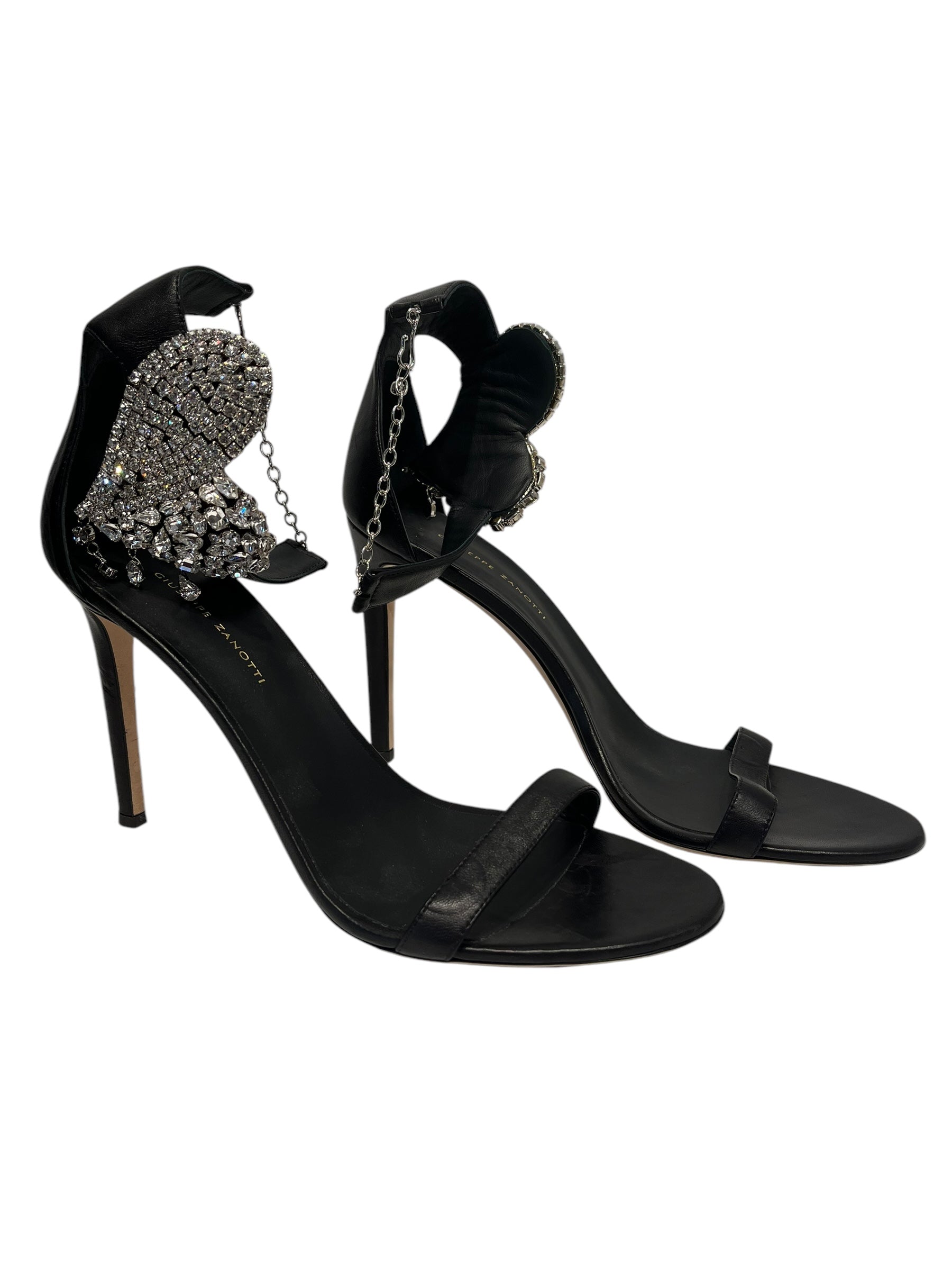 image of Giuseppe Zanotti/Heels/EU 42/Leather/BLK/Heart