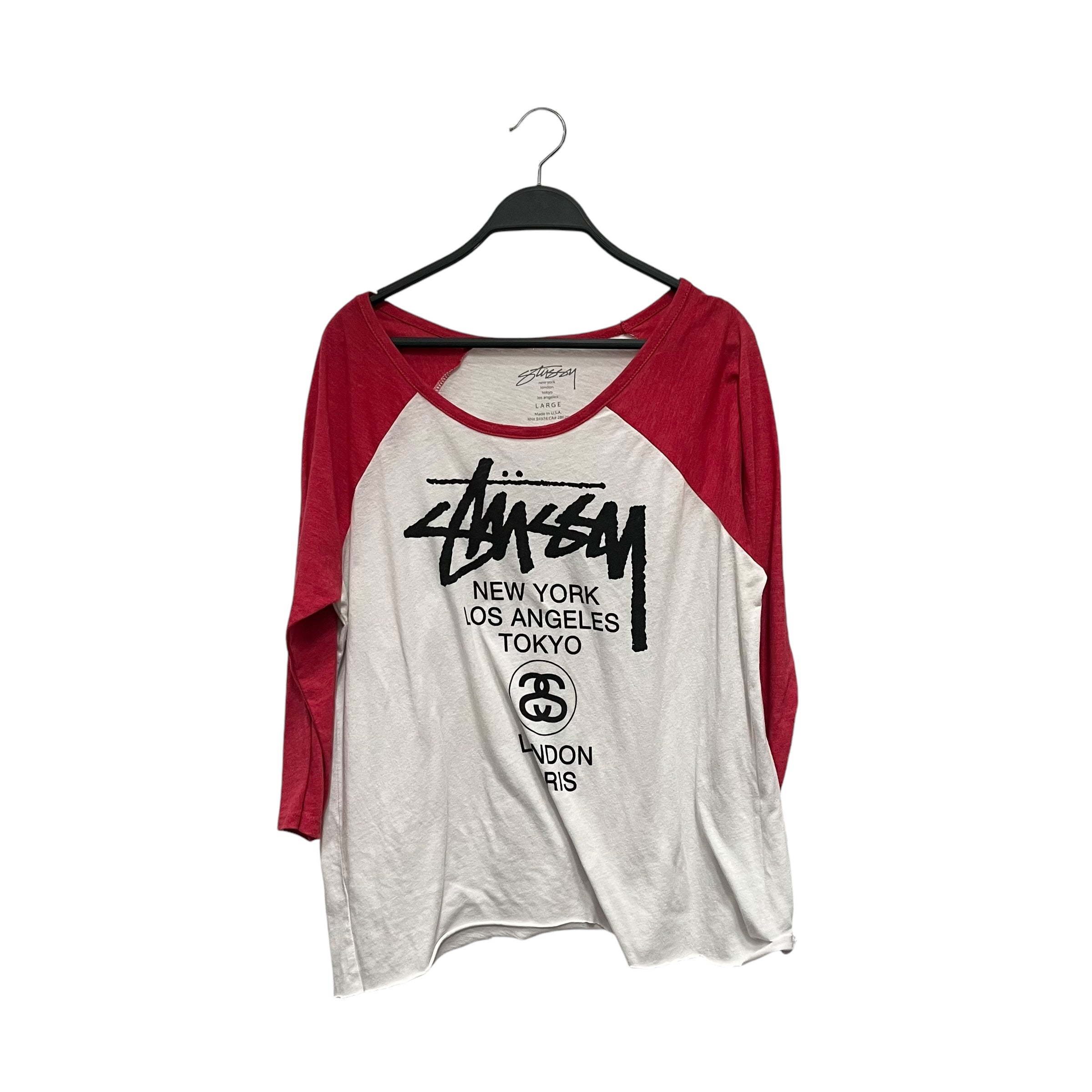 image of STUSSY/T-Shirt/L/Cotton/WHT/