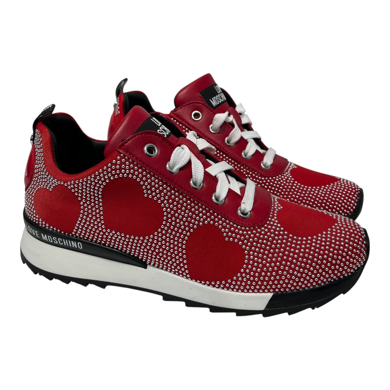 image of LOVE MOSCHINO/Low-Sneakers/EU 37/RED/heart shaped design