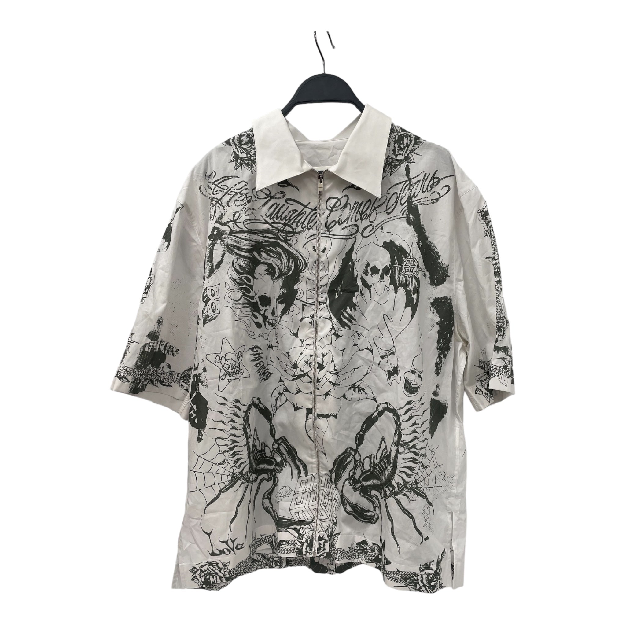 image of GIVENCHY/Hawaiian Shirt/41/Cotton/WHT/All Over Print/