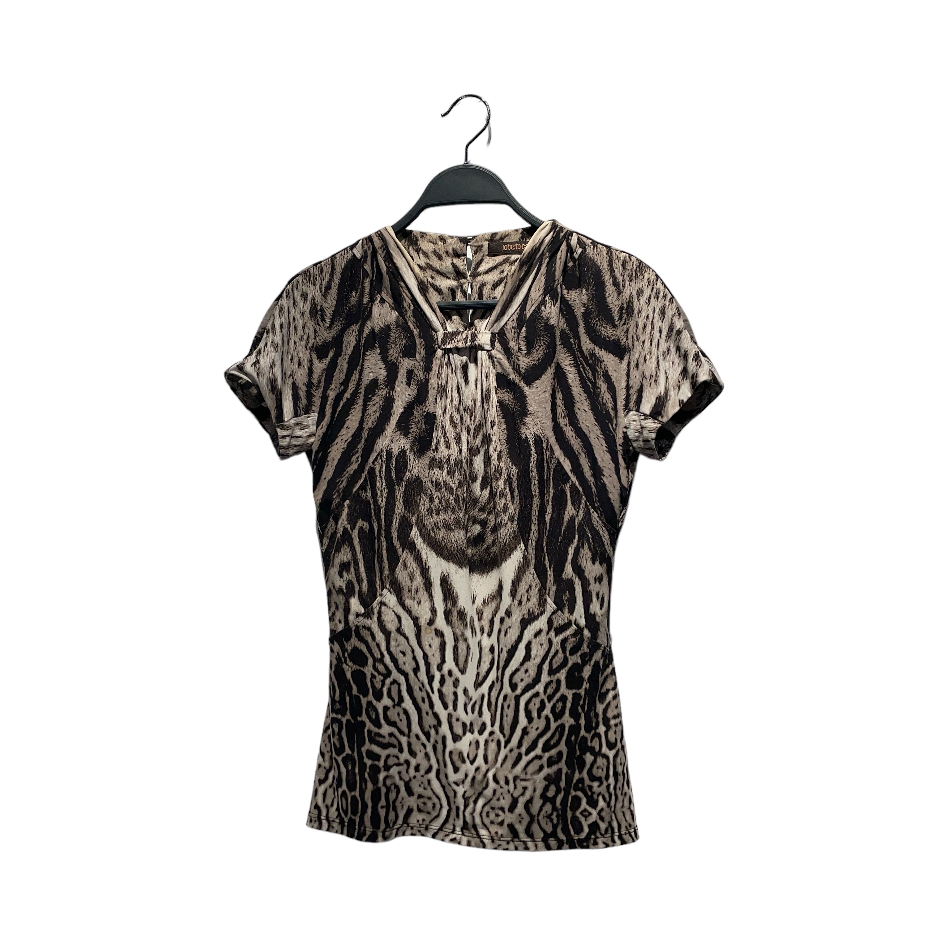 image of roberto cavalli/Blouse/40/Animal Pattern/Nylon/BRW/