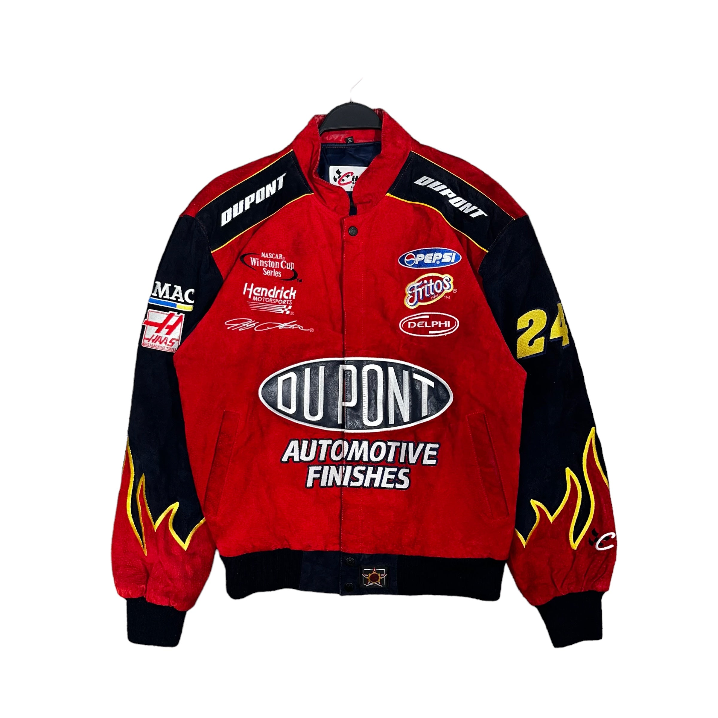 image of CHASE AUTHENTIC /Vintage/Jacket/L/Suede/RED/DUPONT JEFF GORDON 24