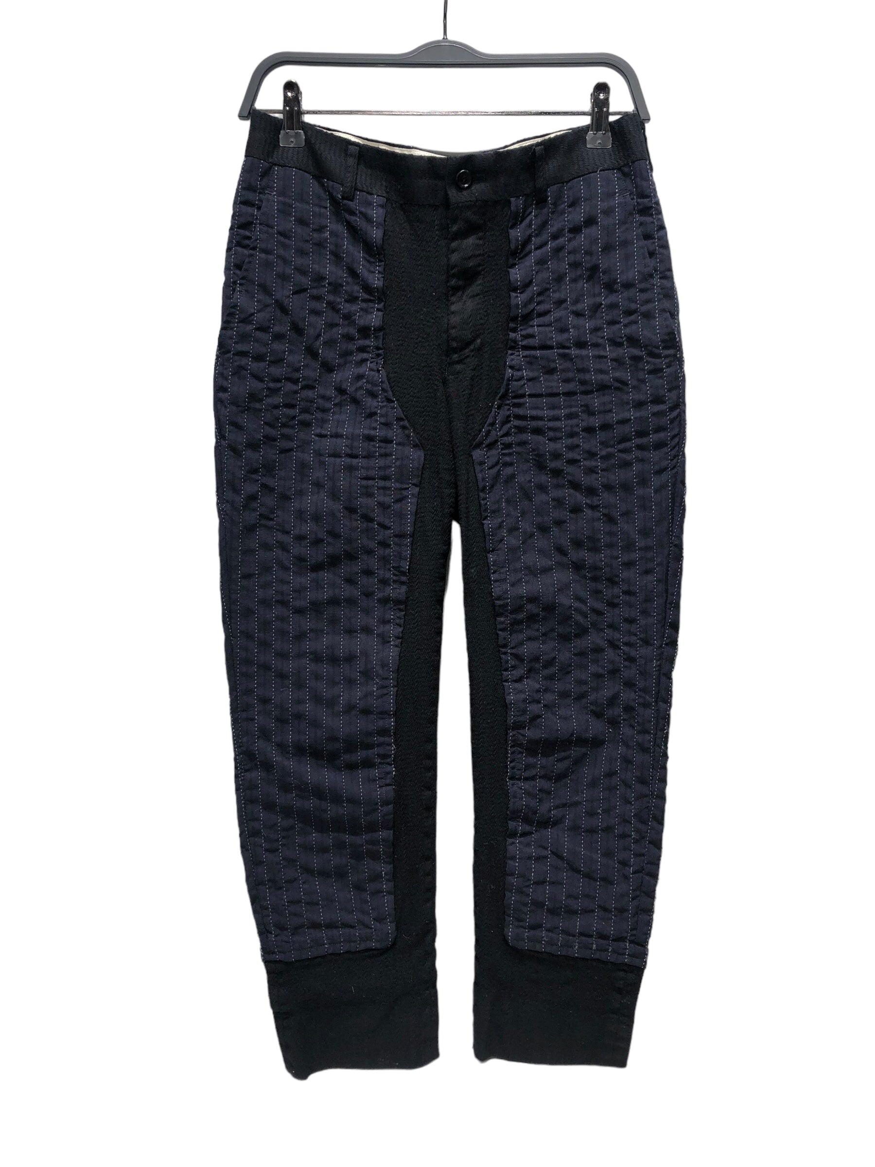 Image of COMME des GARCONS HOMME PLUS/Pants/S/Cotton/NVY/Stripe/