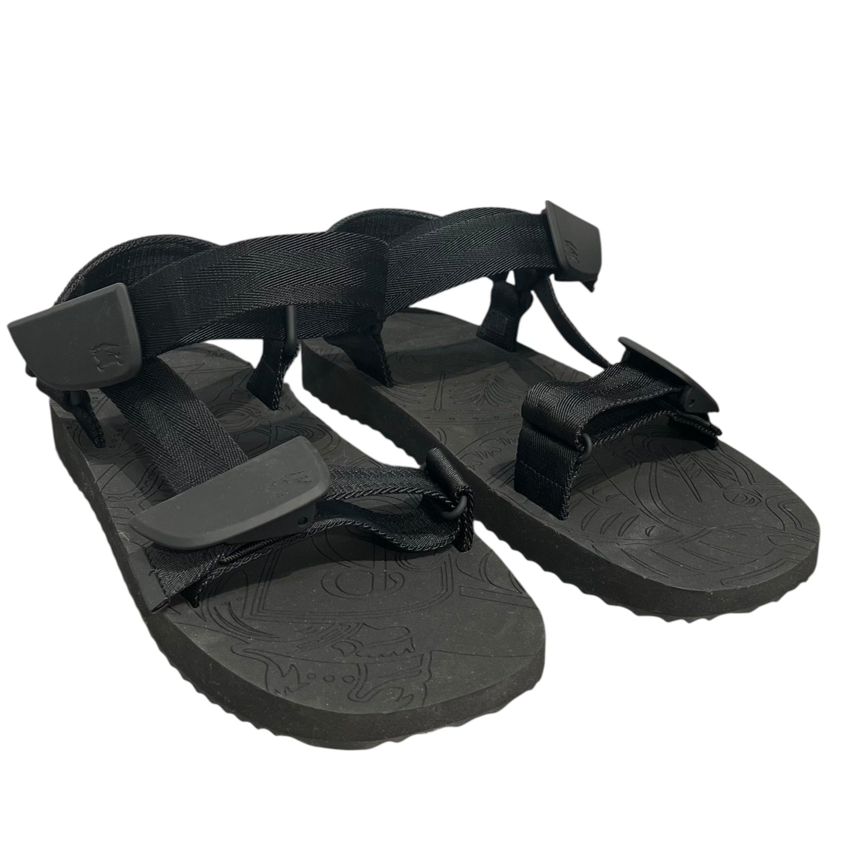 image of BURBERRY/Sandals/EU 46/Cotton/BLK/SLAB SANDALS