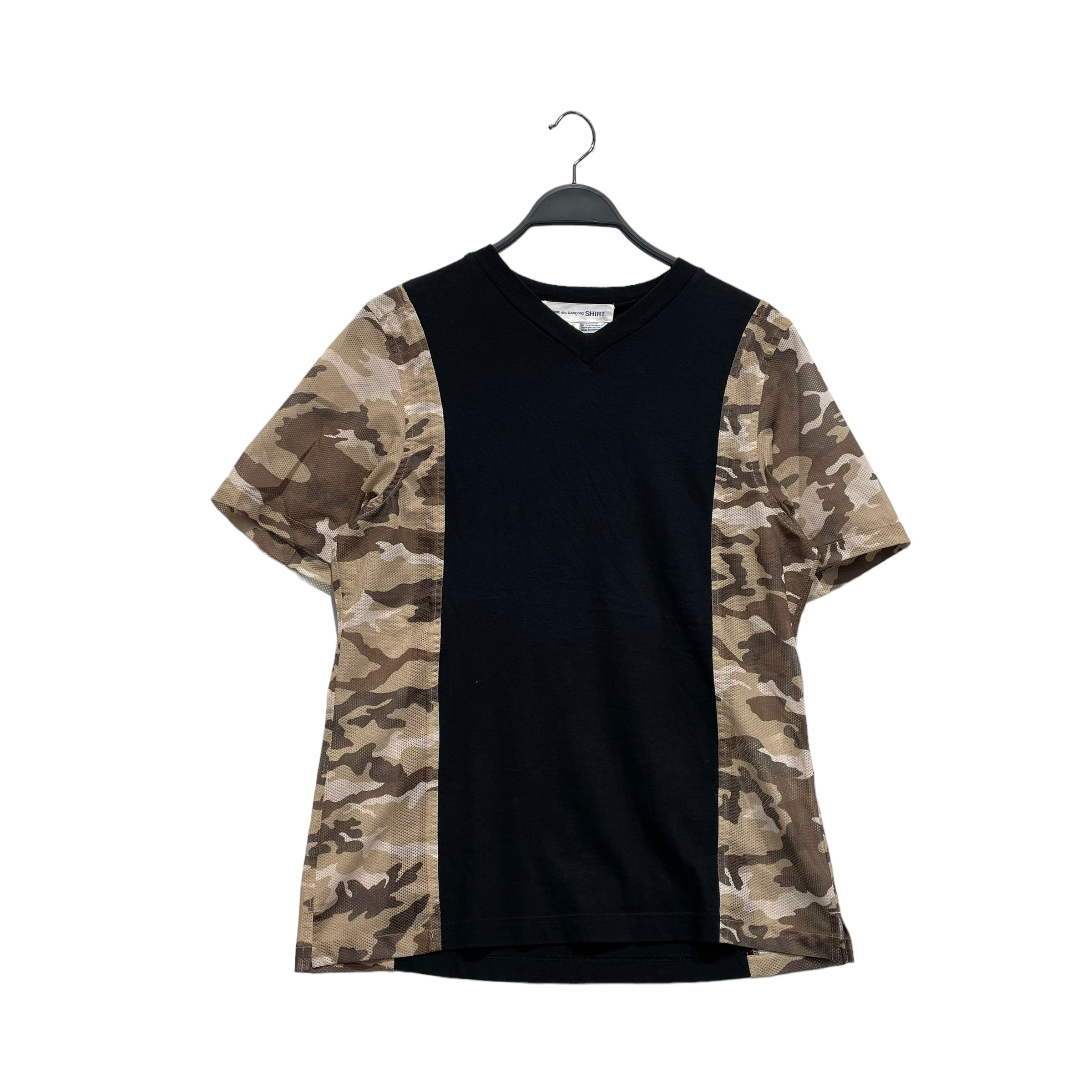 image of COMME des GARCONS SHIRT/T-Shirt/S/Cotton/BLK/CAMO REBUILD TEE