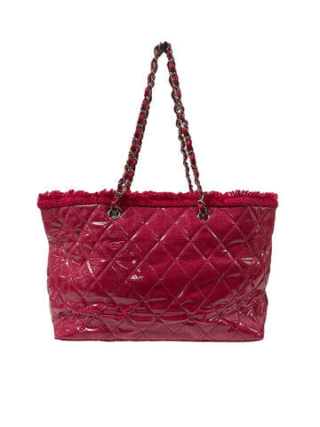 Chanel Chanel Red Rubber Shoulder Tote Bag