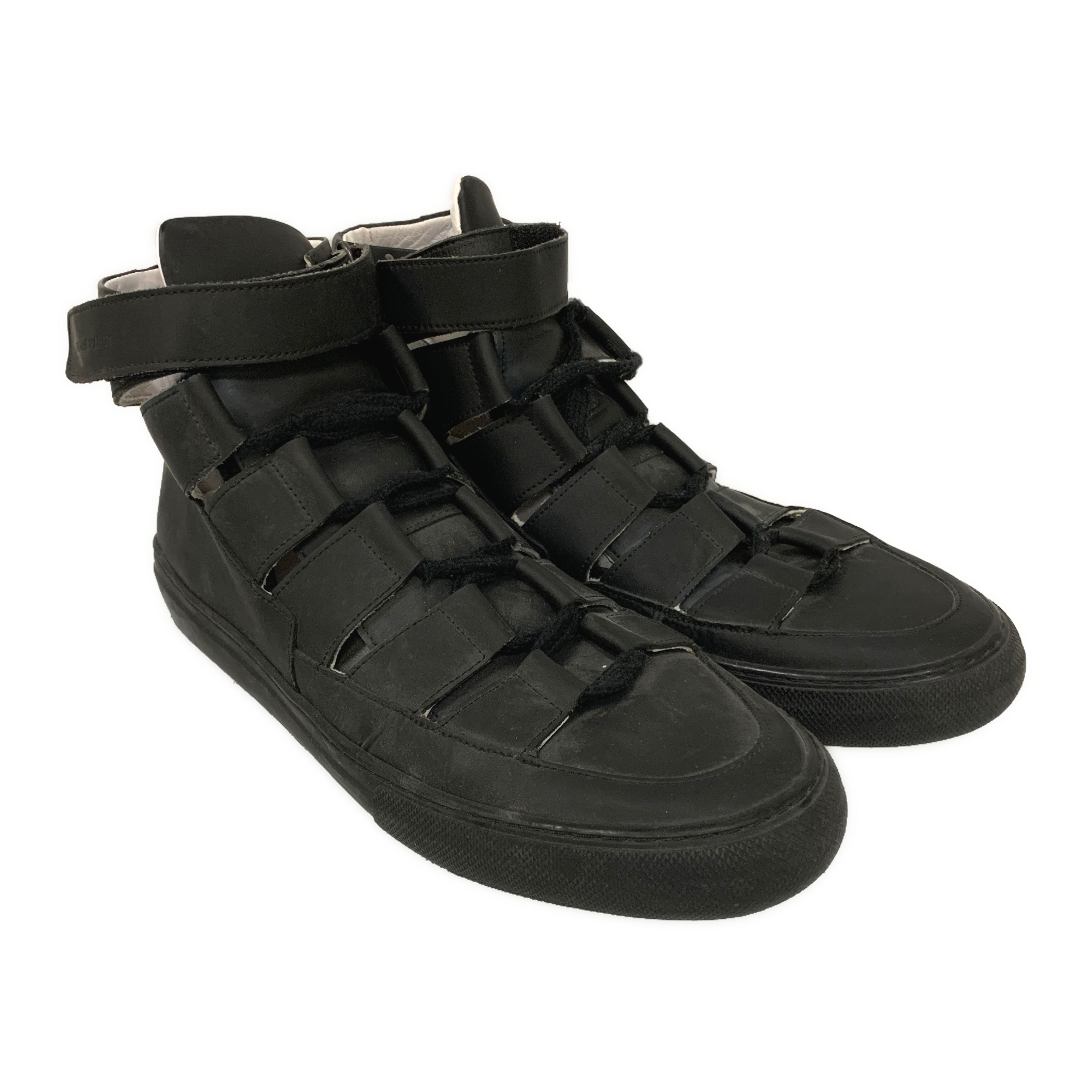 image of PIERRE HARDY/Hi-Sneakers/43/BLK/Leather