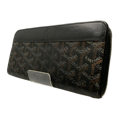 Black Goyard Goyardine Matignon GM Long Wallets