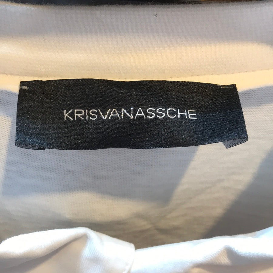 KRISVANASSCHE/SS Cut & Sew/50/WHT/Cotton