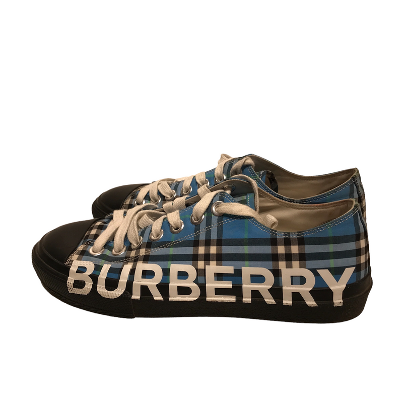 BURBERRY//Low-Sneakers/EU40/7US/BLU/Others/Plaid