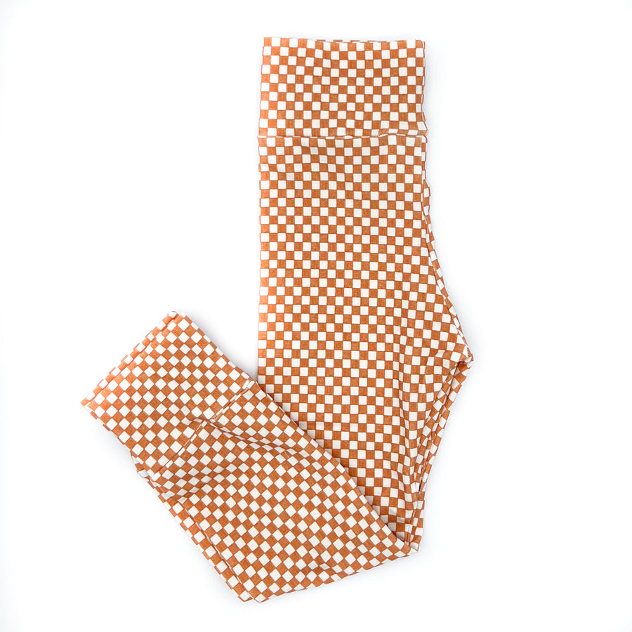 White polka dots large on Tangerine Yellow Orange Leggings, Zazzle