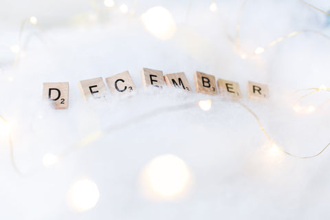 December letter tiles