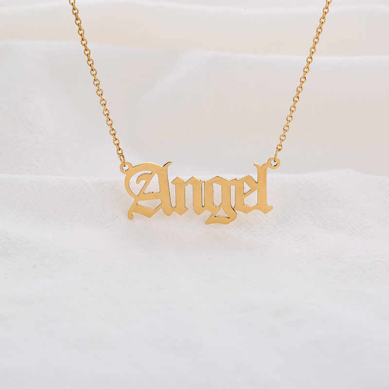 Old English Angel Necklace | Darlings Jewelry