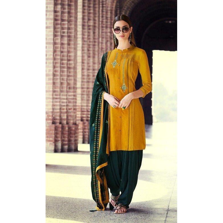 yellow patiyala dress