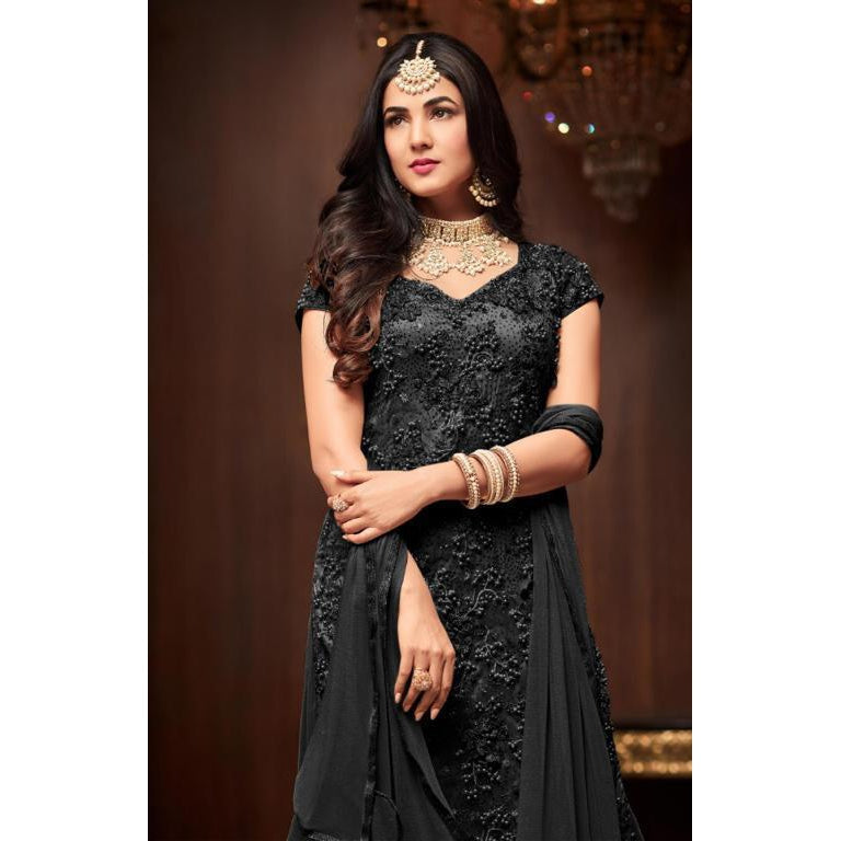 black salwar suit party wear