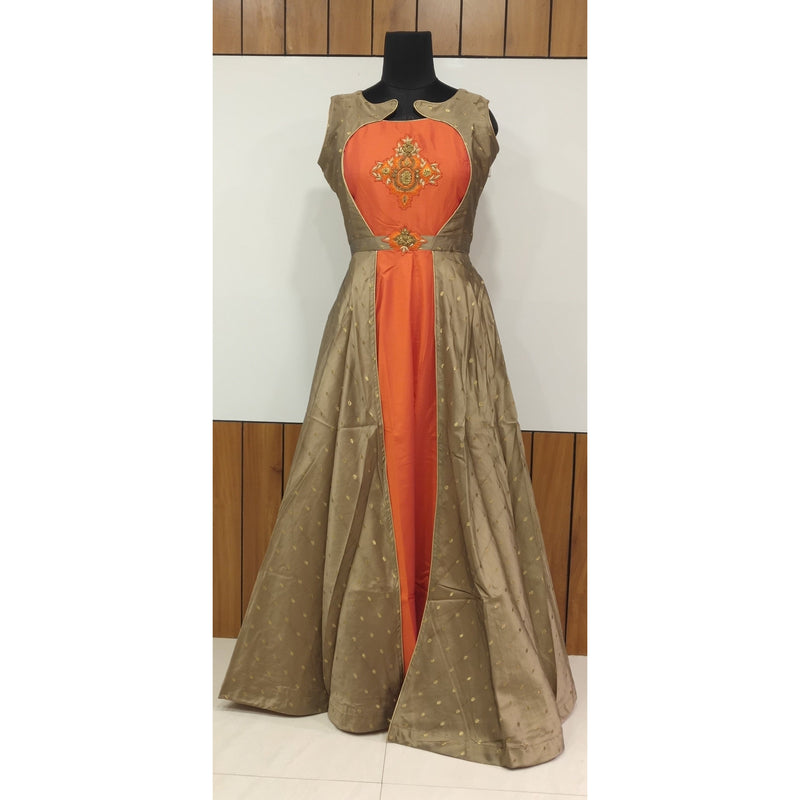 hand work gown design