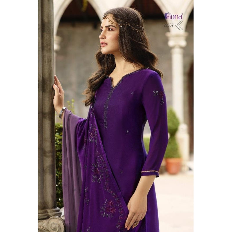 purple churidar dress