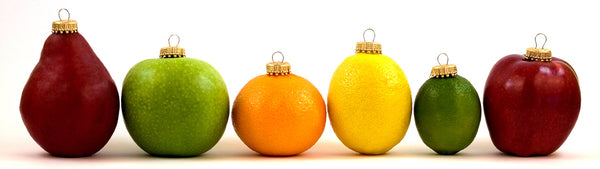 Fruit as Christmas decorations