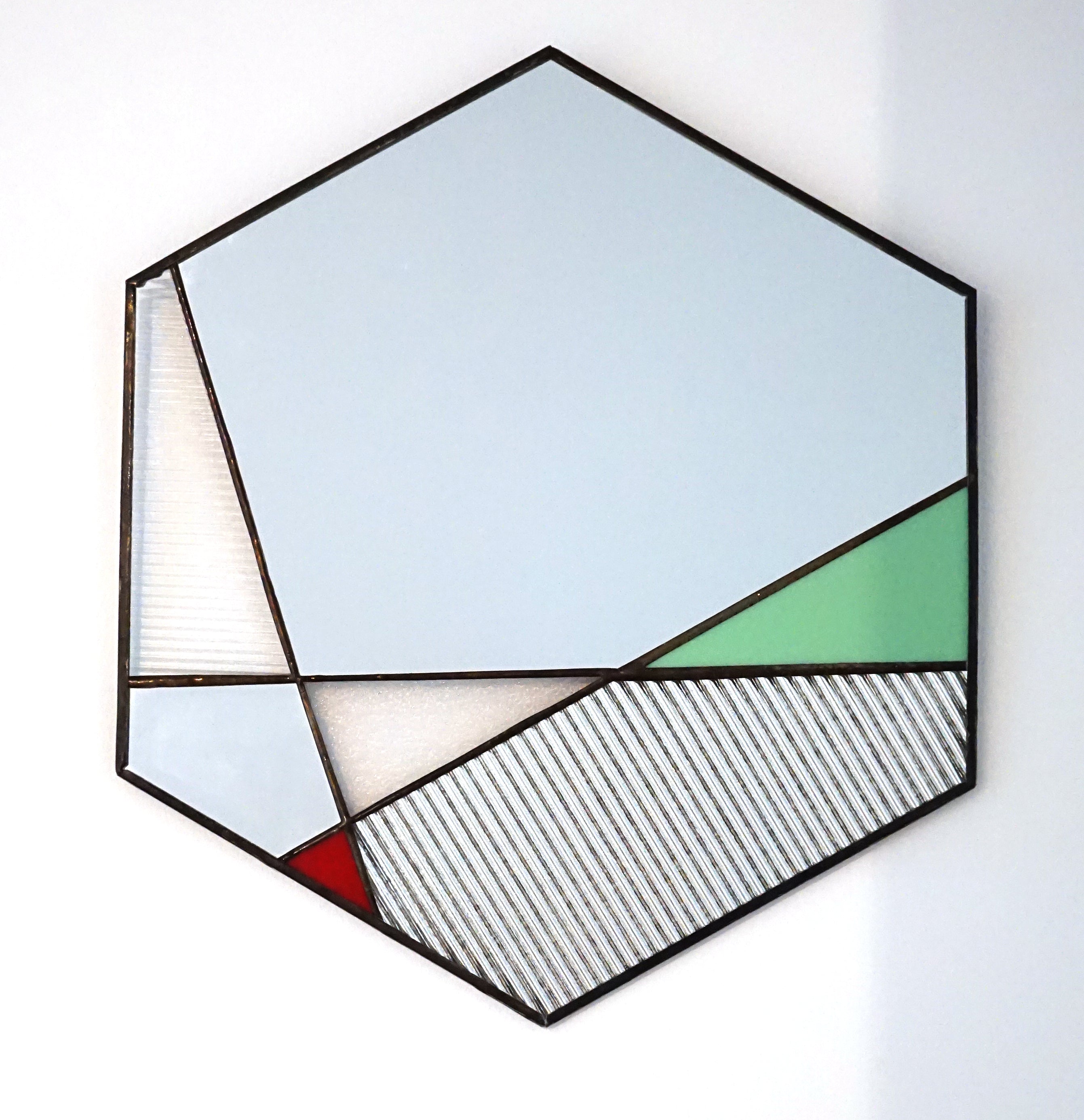 Schurend Rationalisatie sociaal HEXAGON" Spiegel Rood-Groen – Glas & Glas