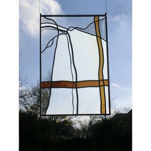 Nieuw 1) Modern stained glass window | Handmade modern stained glass ES-16