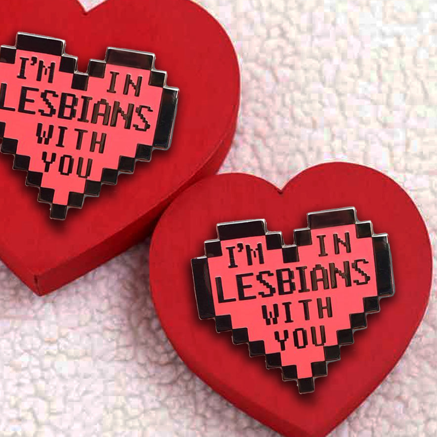 Scott Pilgrim I M In Lesbians With You Hard Enamel Pin Pugnacious Pins