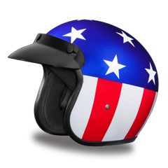 Daytona Helmets Captain America motorcycle helmet with American flag