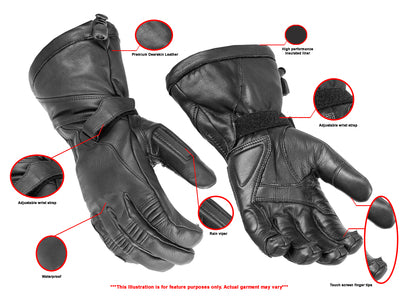 Daniel Smart Mfg. insulated motorcycle cruiser glove features