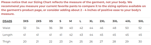Daniel Smart Mfg. thermal lined deep pocket leather motorcycle chaps DS405 sizing chart