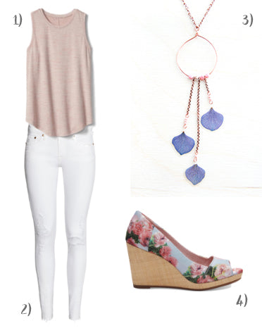spring outfits - purple hydrangea necklace