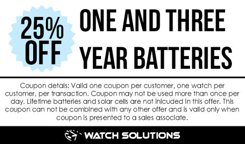 1 and 3 Year Battery Coupon