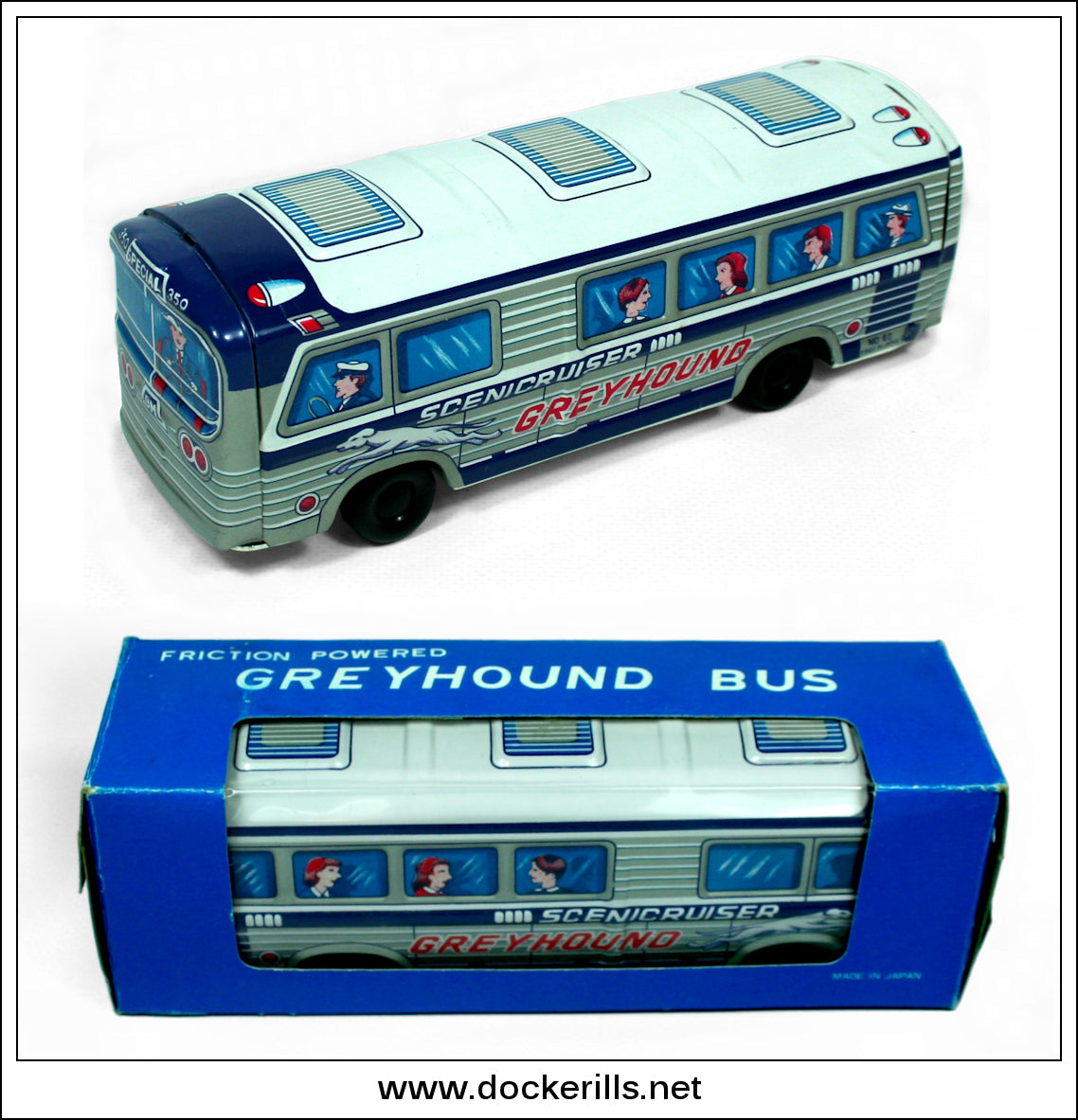 vintage greyhound bus toy