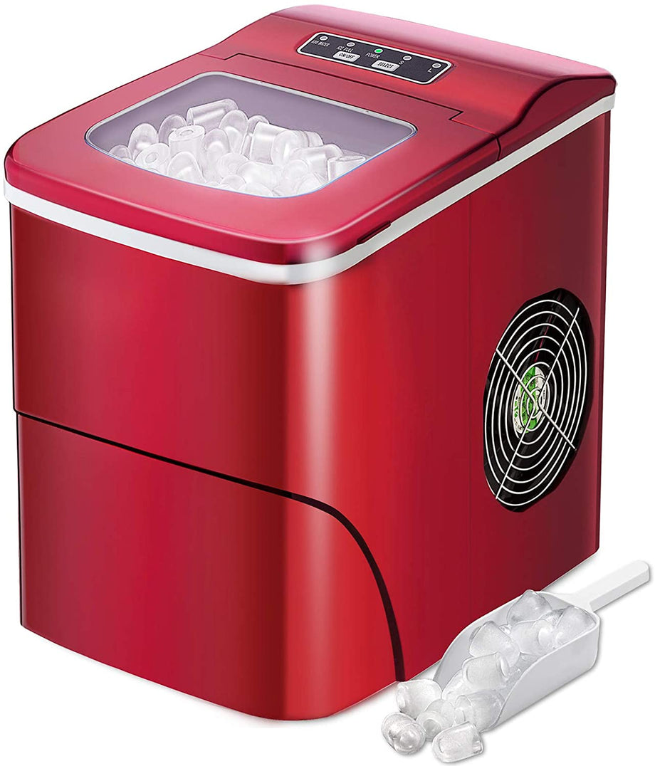 R.W.FLAME Portable Countertop Ice Maker,9 Cubes Ready in 6-8 Minute