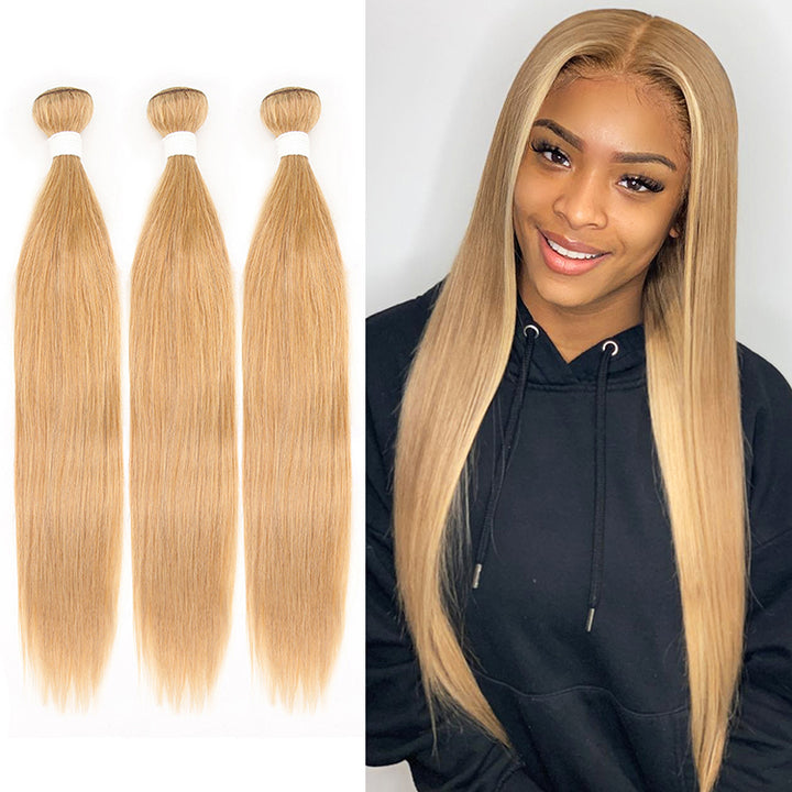 CEXXY VIRGIN HAIR #27 COLORED HAIR EXTENSION STRAIGHT BUNDLE DEAL