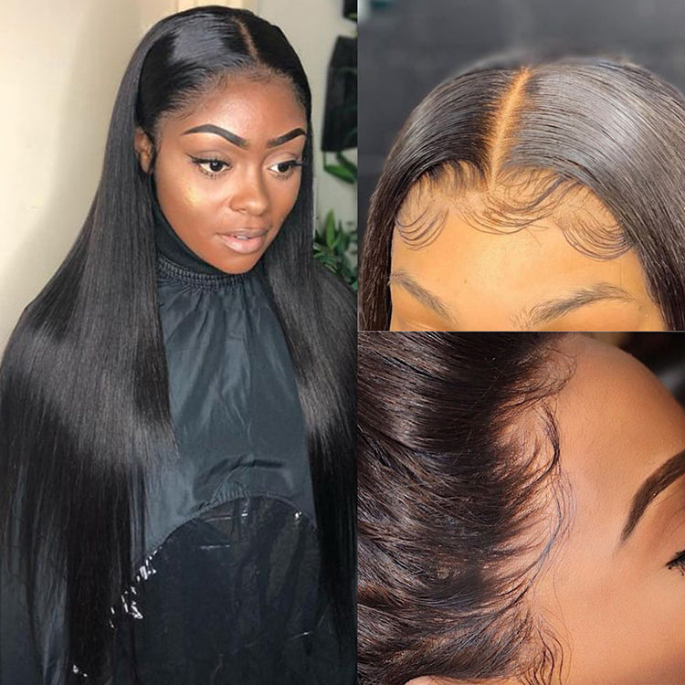 invisible knot lace front wig