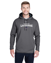 Load image into Gallery viewer, WW-LAX-325-3 - Under Armour Double Threat Armour Fleece Hoodie - Woodstock LAX Wolverine Logo