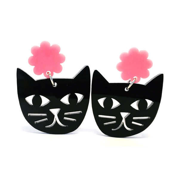 Cat Face · Black + Pink