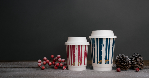 NaturePac Fully Recyclable Winter Woodland Double Wall Cups