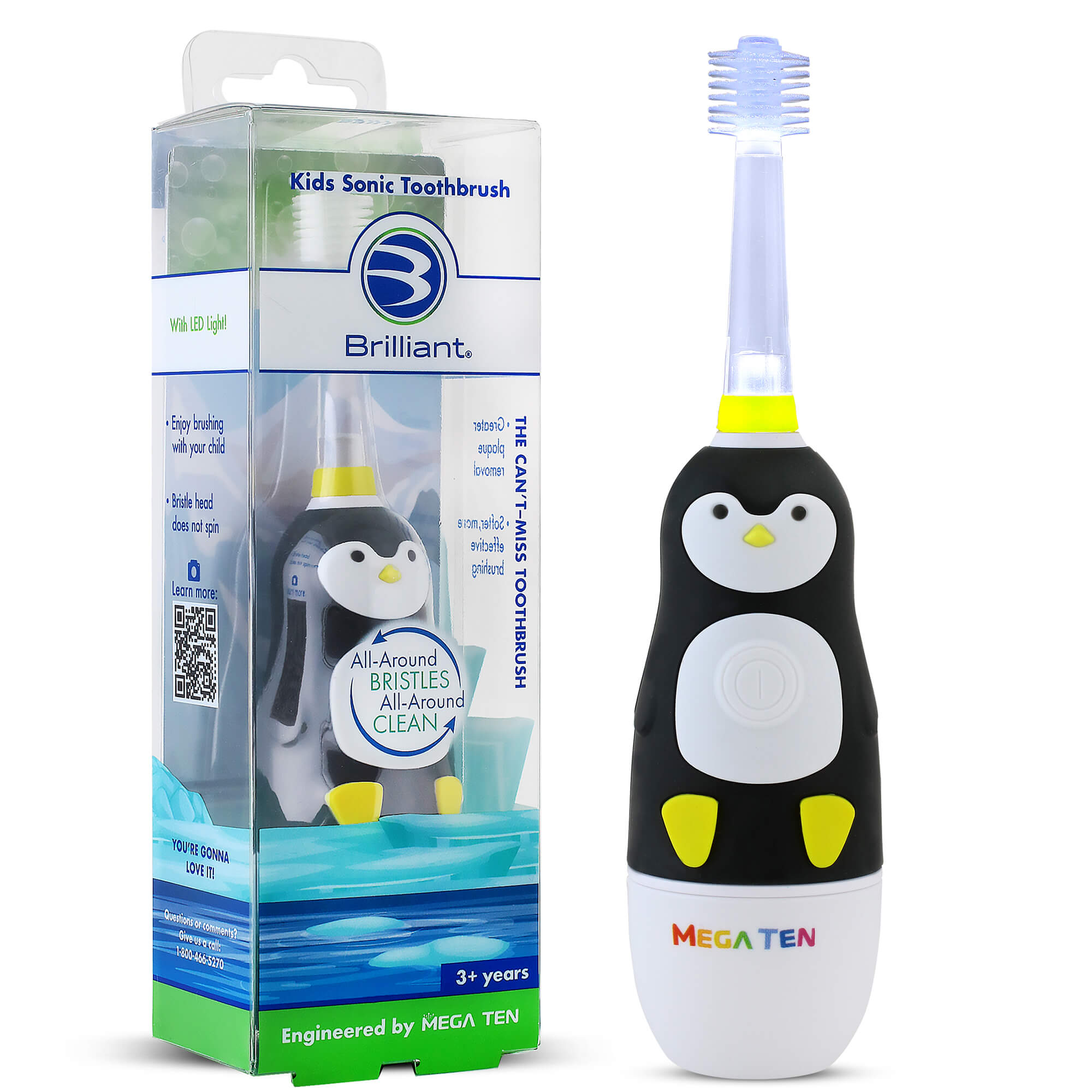 Buy Brilliant Kids Sonic Toothbrush Penguin Character â with LED Light | Brilliant Oral CareKBuy 