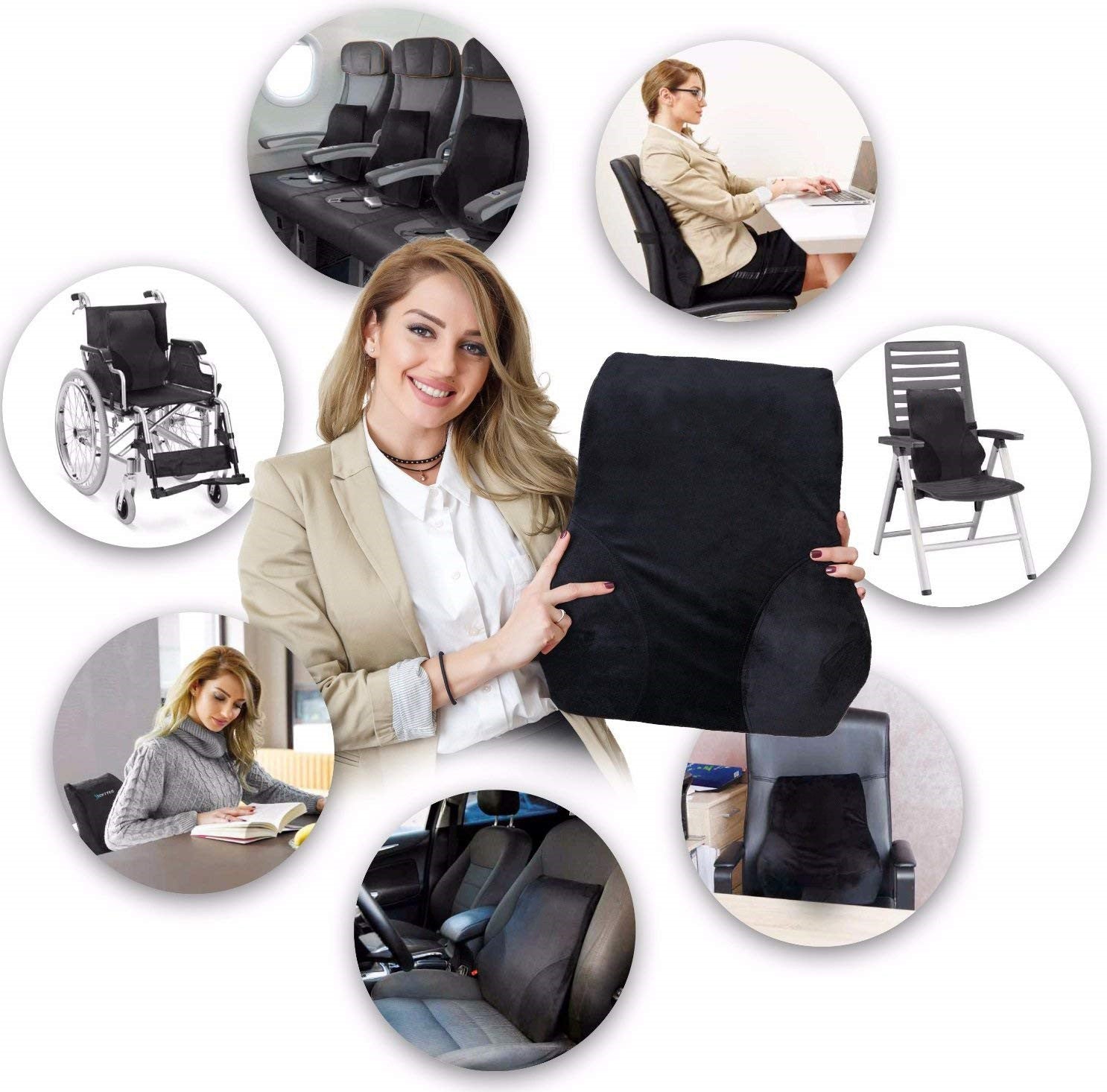 Full Lumbar Support Premium Entire High Back Pillow For Office