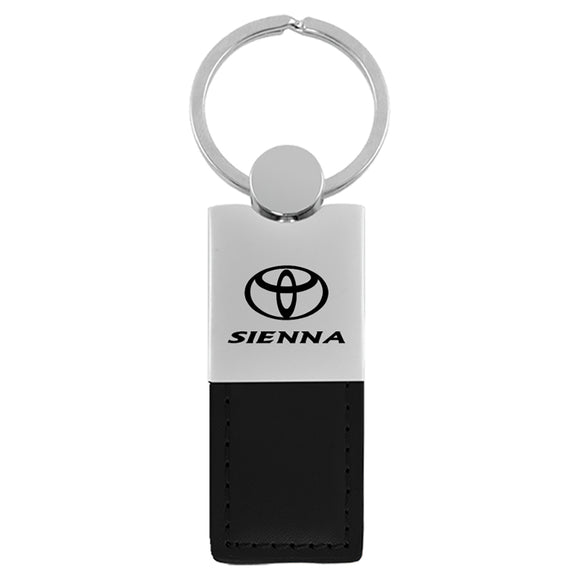 Toyota Sienna Keychain & Keyring - Duo Premium Black Leather