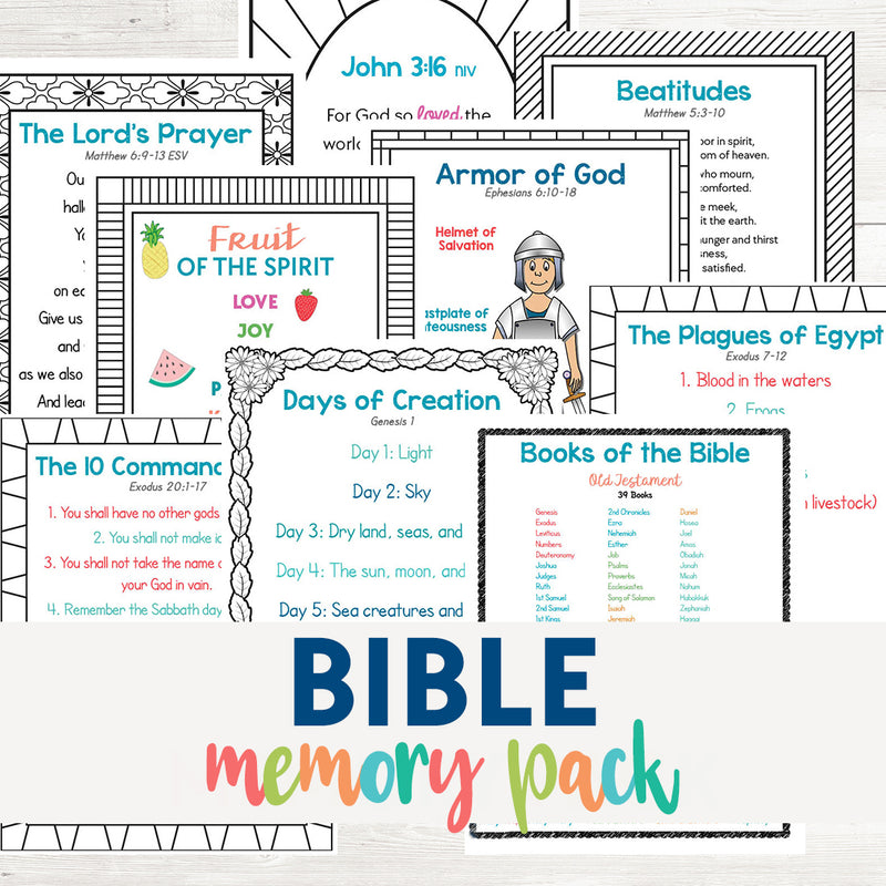 Bible Memory Pack Grades 2 6 Learn In Color