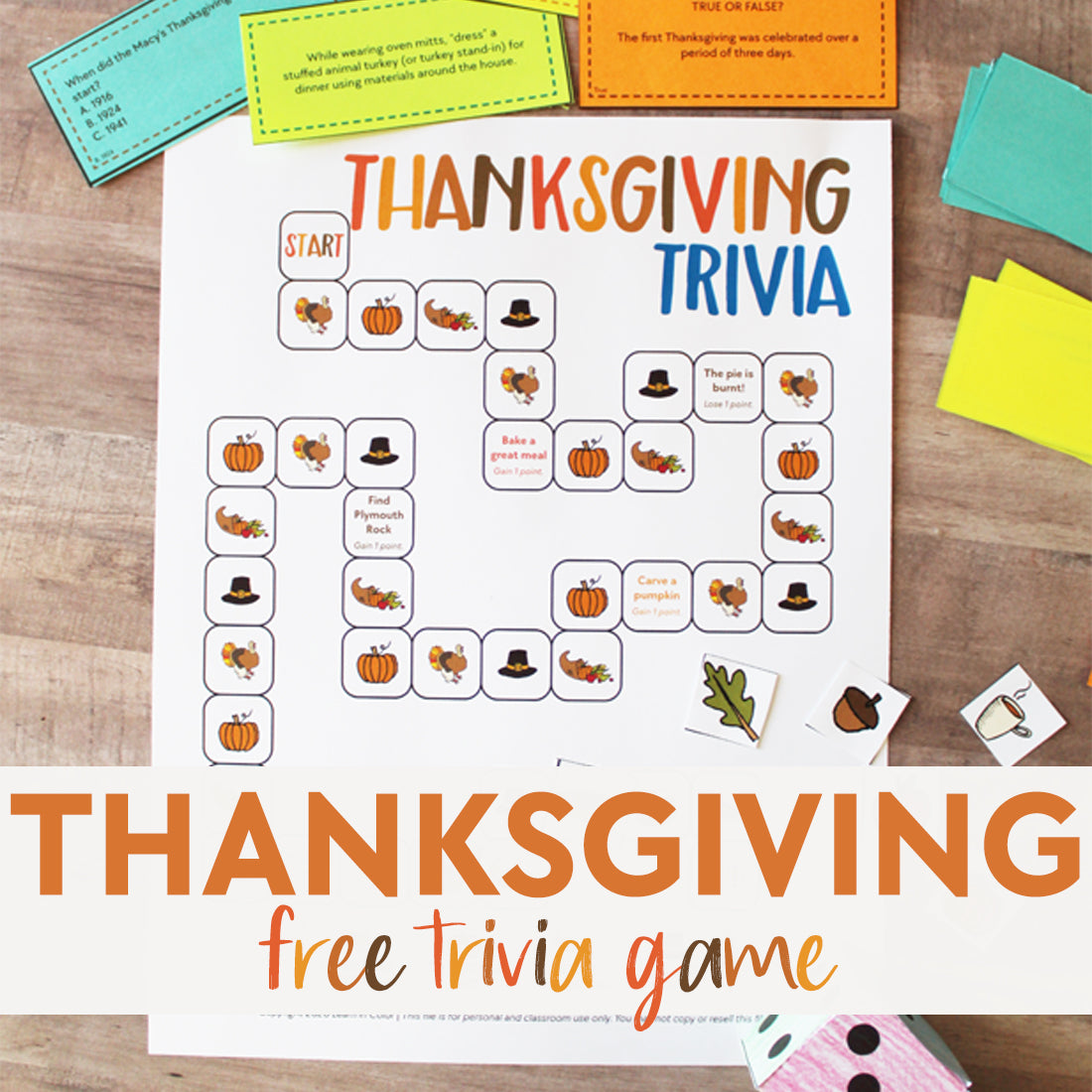 Thanksgiving Trivia Game Learn In Color