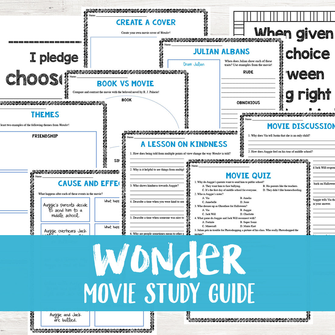 Download Wonder Movie Study Grades: 4-7 - Learn in Color