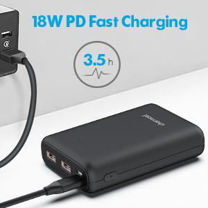 Charmast Mini Power Bank, 10400mAh USB C PD 20W and QC 3.0 Quick Porta