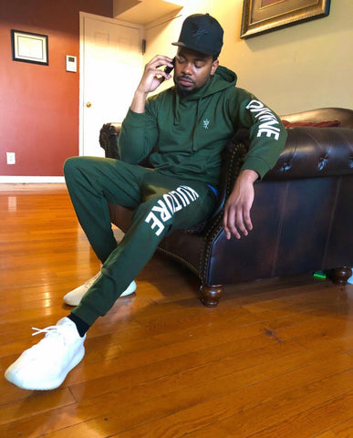 hunter green sweatsuit