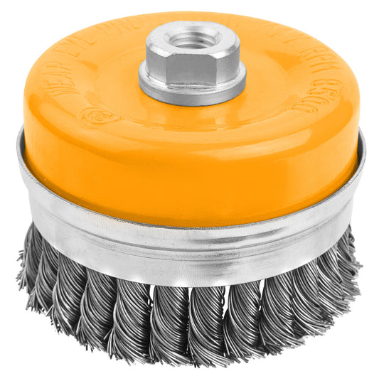 IMPA 592072 CRIMPED WIRE CUP BRUSH 75mm threaded nut M14